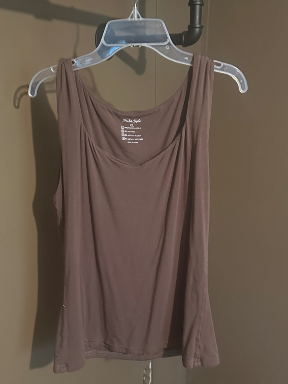 Prana Brown Scoop Neck Tank - Relaxed Fit